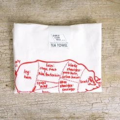 Girls Can Tell Pig Tea Towel