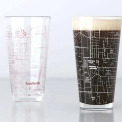 Well Told University Of Arkansas Campus Map Pint Pair