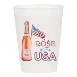 Sip Hip Hooray Rose In The USA Reusable Cups 4th Of July Weekend