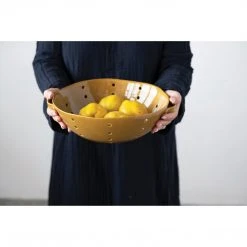 Creative Co-op Stoneware Colander With Handles (PICK UP ONLY) Hostess Gifts