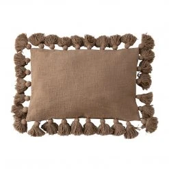 Creative Co-op Woven Slub Lumbar Pillow - Brown