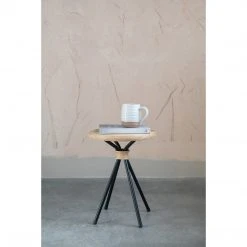 Creative Co-op White And Tan Reactive Glaze Mug Kitchenware