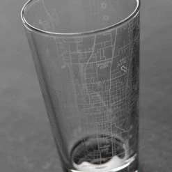 Well Told Fayetteville, AR Map Pint Glass
