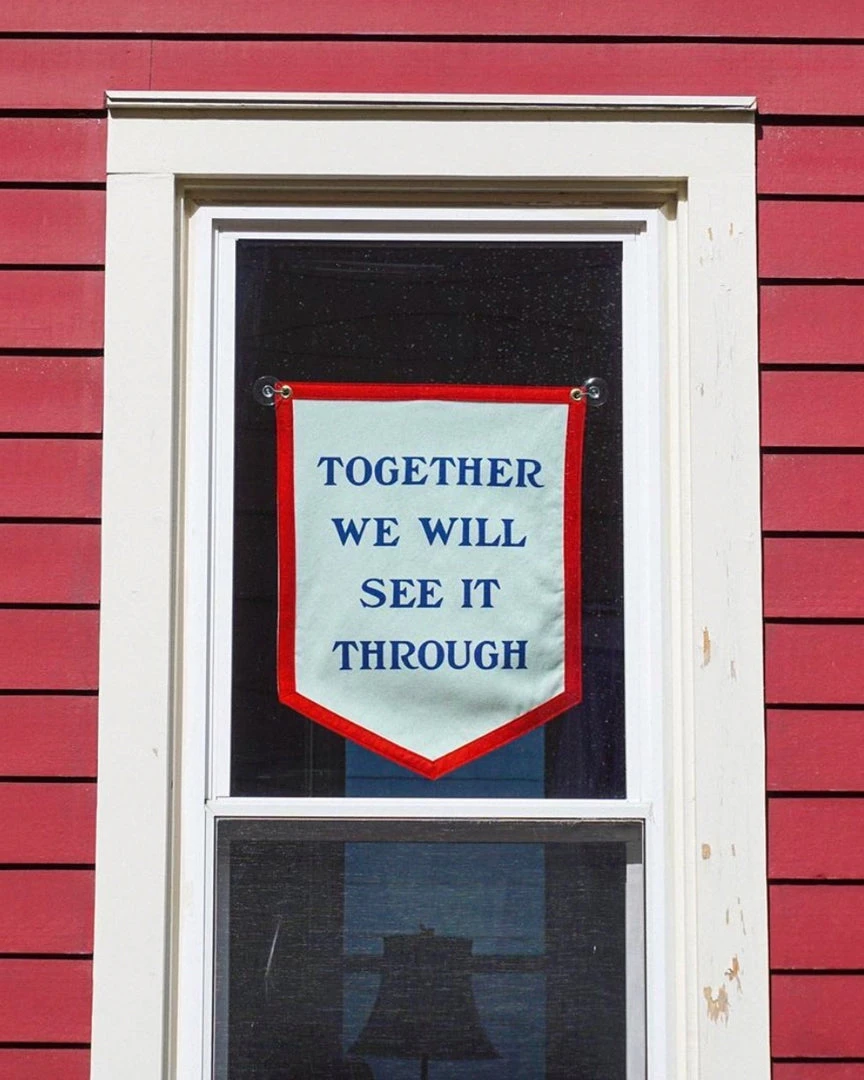 Oxford Pennant: Together We Will See It Through Camp Flag 7 Oxford Pennant: Together We Will See It Through Camp Flag
