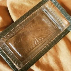 Creative Co-op Pressed Glass Butter Dish