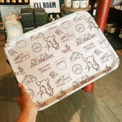 College Town Toiles Arkansas Razorbacks Arkansas Toile Birch Tray
