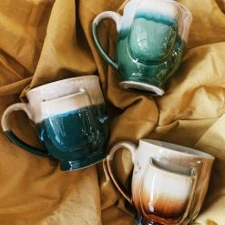 Creative Co-op Stoneware Mug W/ Teabag Holder Mugs