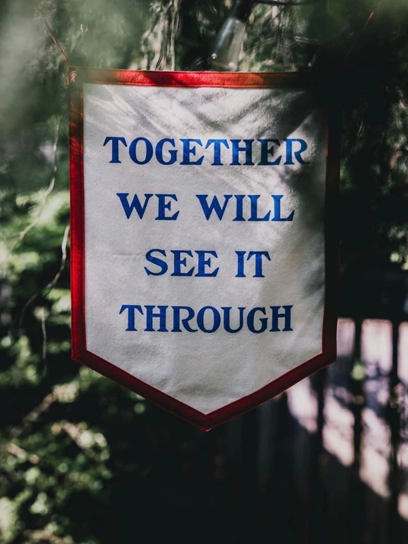 Oxford Pennant: Together We Will See It Through Camp Flag 3 Oxford Pennant: Together We Will See It Through Camp Flag