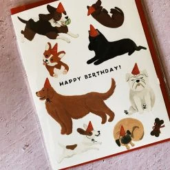 Slightly Stationery Dogs Birthday Card Slightly Stationary