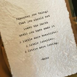 Sugarboo Co Sugarboo & Co: Handmade Paper Print - Osho