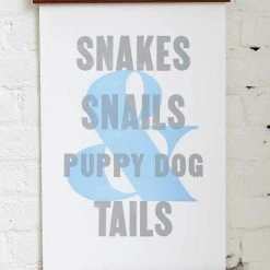 Gifts For Baby Old Try: What Folks Are Made Of - Puppy Dog Tails (13x20)