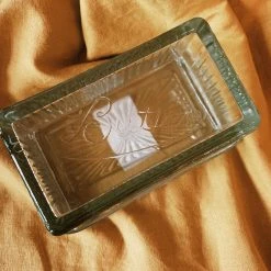 Creative Co-op Pressed Glass Butter Dish
