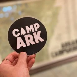Camp Arkansas: Black Sticker