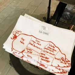 Girls Can Tell Pig Tea Towel