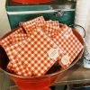 Coterie Party Supplies Red Gingham Paper Cocktail Napkins 4th Of July Weekend