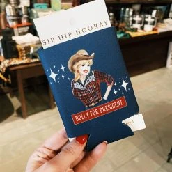 Sip Hip Hooray Dolly For President Watercolor Drink Sleeve Gifts For Her