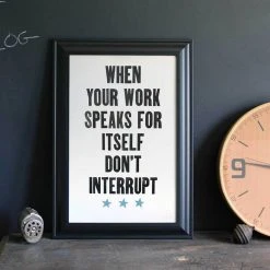 2022 Graduation Old Try: Work Speaks Print - 13x20