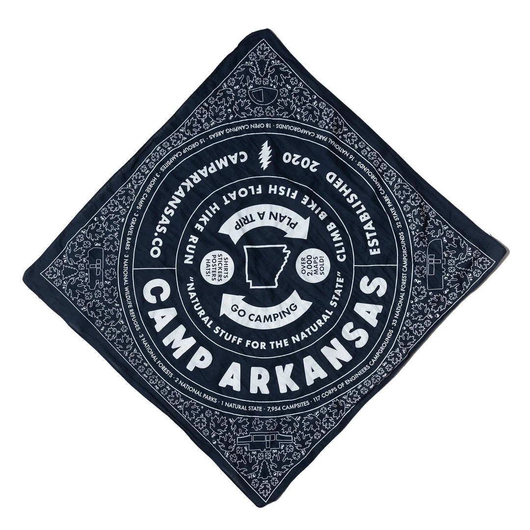 Lake Camp Arkansas: Everyday Bandana - Navy 9 Lake Camp Arkansas: Everyday Bandana - Navy